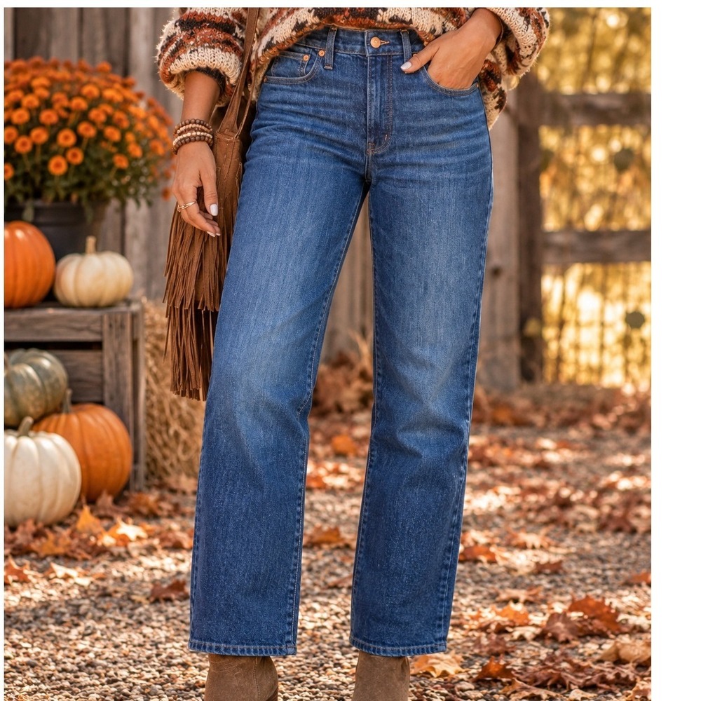 Madewell The Perfect Vintage Wide-Leg Jean Dark Indigo High Rise Denim Size 27
